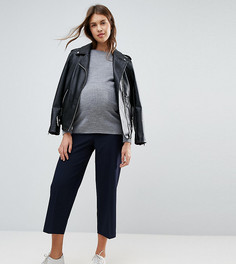 Брюки с заниженной талией ASOS MATERNITY Tailored - Темно-синий