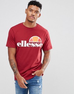 Бордовая футболка с логотипом Ellesse - Красный