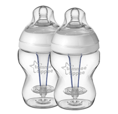 Бутылочка Tommee Tippee 260ml (2шт) с усиленным антиколиковым клапаном и индикатором температуры 42252541