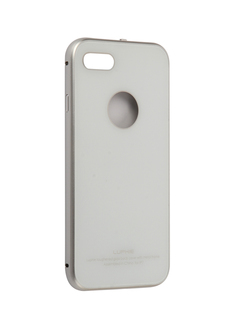 Аксессуар Чехол Luphie для iPhone 7 Circle Arc Toughened Glass Back White-Silver PX/LUPH-IPH7-CATGB-ws