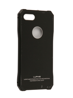 Аксессуар Чехол Luphie для iPhone 7 Toughend Glass Back + Metal Frame Black-Black PX/LUPH-IPH7-TGBMF-bb