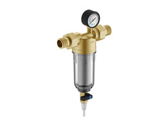 Фильтр для воды Гейзер Бастион 7508165233 1/2 с манометром для холодной воды d53 32676