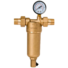 Фильтр для воды Гейзер Бастион 122 3/4 с манометром для горячей воды воды d60 32673