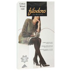 Колготки Filodoro Cotton Wool размер 2 плотность 160 Den Nero