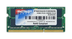 Модуль памяти Patriot Memory DDR3 SO-DIMM 1333Mhz PC3-10600 CL11 - 4Gb PSD34G13332S