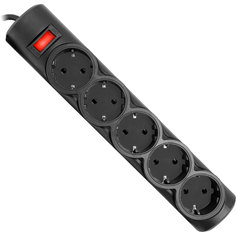 Сетевой фильтр Defender RFS 50 5 Sockets 5.0m Black 99516