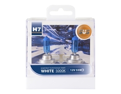 Лампа SVS White 5000K H7 55W + W5W White (2 штуки) СВС