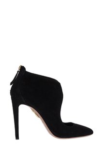 Черные замшевые ботильоны Ella Bootie 105 Aquazzura