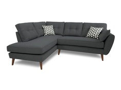 Угловой диван vogue (myfurnish) серый 227x88x91 см.