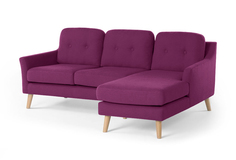 Угловой диван olly (myfurnish) фиолетовый 204x83x132 см.
