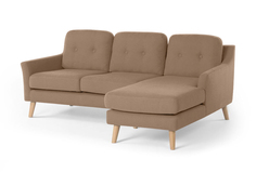 Угловой диван olly (myfurnish) коричневый 204x83x132 см.