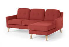 Угловой диван olly (myfurnish) красный 204x83x132 см.