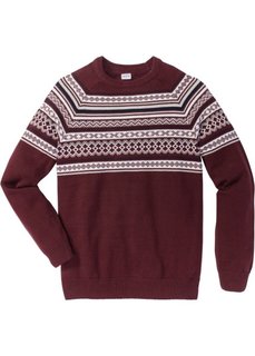 Пуловер Regular Fit (кленово-красный) Bonprix