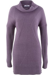Удлиненный пуловер в стиле оверсайз (лиловый матовый) Bonprix