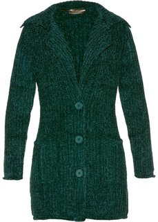 Вязаное пальто (темно-зеленый) Bonprix