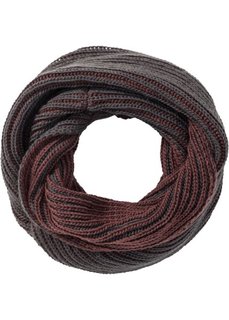 Двухцветный шарф-снуд в рубчик (красный каштан/серый) Bonprix