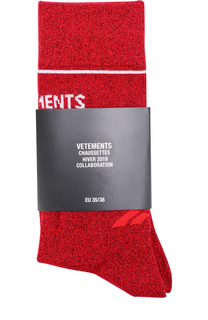 Однотонные носки с логотипом бренда Vetements