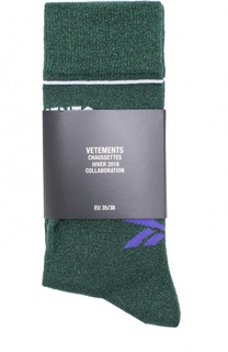 Однотонные носки с логотипом бренда Vetements