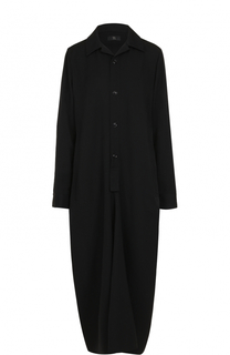 Однотонное шерстяное платье-рубашка Yohji Yamamoto