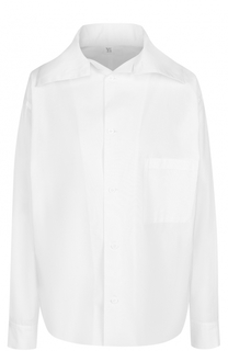 Однотонная хлопковая блуза Yohji Yamamoto