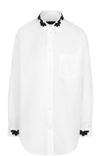Хлопковая блуза с контрастной вышивкой Simone Rocha