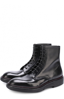 Высокие кожаные ботинки на шнуровке Premiata