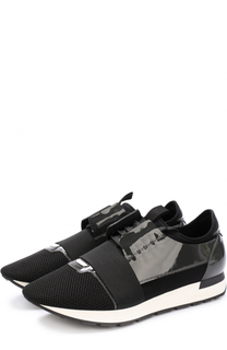 Комбинированные кроссовки Race с эластичной вставкой Balenciaga