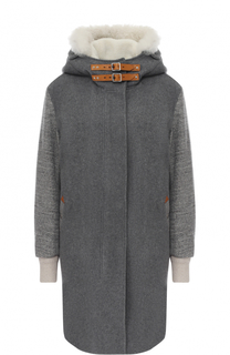 Шерстяное пальто прямого кроя с капюшоном Rag&amp;Bone