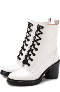 Кожаные ботильоны на шнуровке Marc Jacobs