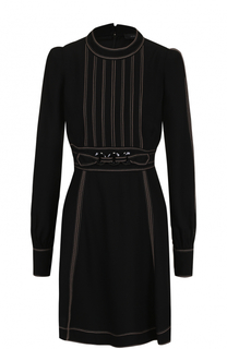 Мини-платье с поясом и рукавом-фонарик Marc Jacobs