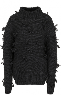 Однотонный шерстяной свитер фактурной вязки Simone Rocha