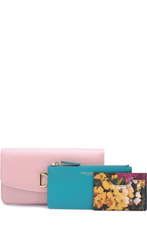 Набор из кожаного портмоне с цветочным принтом и футлярами Dolce &amp; Gabbana