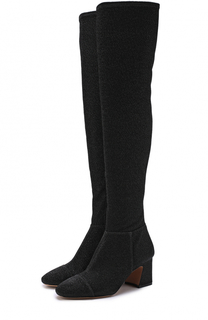 Ботфорты из металлизированного текстиля на устойчивом каблуке Alexandre Birman