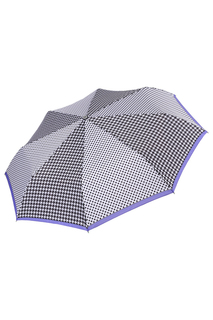 Складной зонт автомат с геометрическим принтом Fabretti