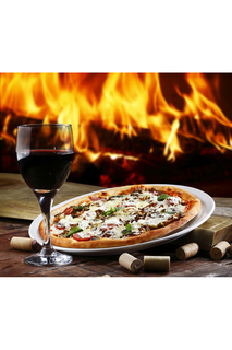 Холст "Вино и пицца" Ecoramka