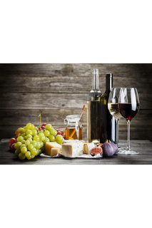 Холст "Вино и фрукты" Ecoramka