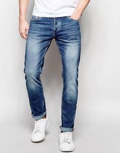 Классические выбеленные джинсы слим Jack & Jones - Синий