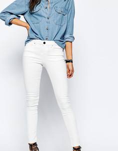 Белые джинсы скинни с классической талией ASOS PETITE Lisbon - Белый