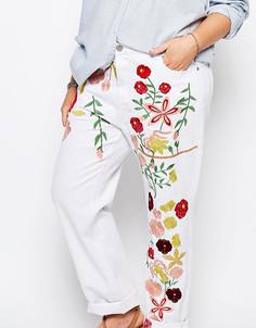 Женские джинсы с вышивкой Alice & You - Белый