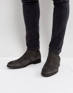 Замшевые ботинки на молнии Hudson London Mitchell - Серый