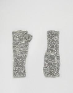 Светло-серые перчатки без пальцев Genie by Eugenia Kim Stef - Серый