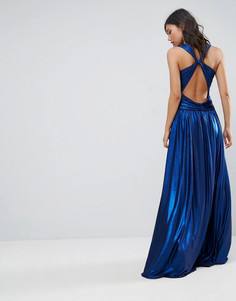 Плиссированное платье макси Forever Unique - Синий