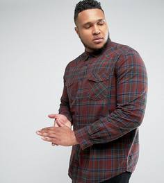 Рубашка классического кроя в клетку в стиле вестерн ASOS PLUS - Красный