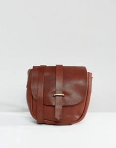 Кожаная сумка в винтажном стиле ASOS - Коричневый