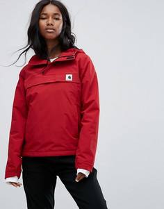 Куртка без застежек из водоотталкивающей ткани с капюшоном Carhartt WIP - Красный