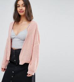 Кардиган в рубчик ASOS PETITE - Розовый