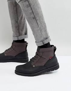 Черные кожаные ботинки Levis Jax - Черный