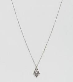 Ожерелье с подвеской Reclaimed Vintage Inspired Hand of Fatima - Серебряный