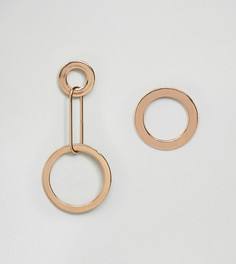 Асимметричные серьги с кольцами Reclaimed Vintage Inspired - Золотой