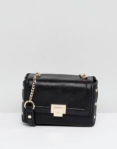 Сумка через плечо с эффектом кожи рептилии Dune Dimlie - Черный